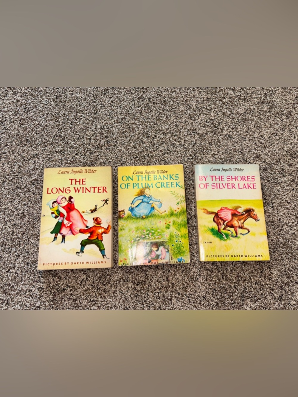 Set of 3 Vintage Little House on the Prairie Books, Laura Ingles Wilder